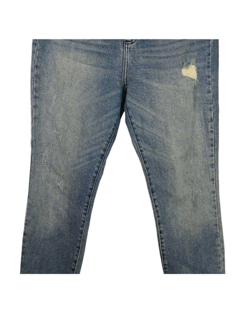Cello Ripped Cropped Ankle Jeans Raw Hem Juniors Size 9 Light Wash - Picture 3 of 8